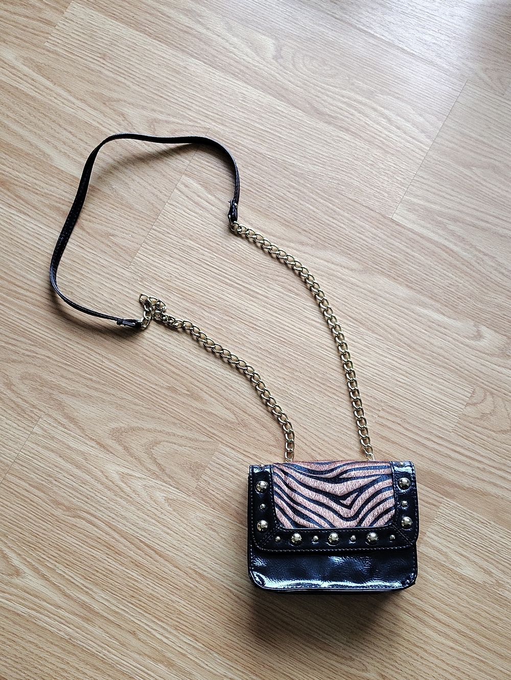 Vintage Steve Madden Zebra Patterned Crossbody Bag